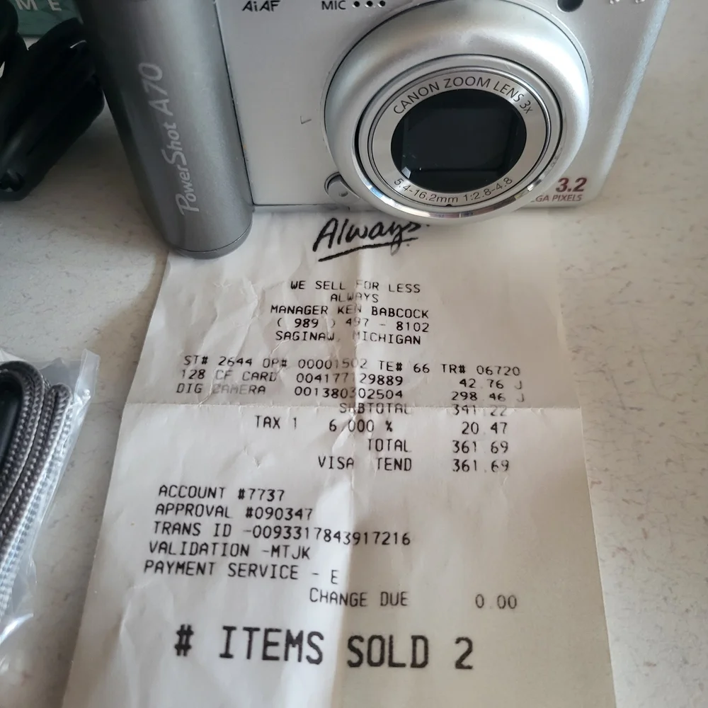 Canon PowerShot A70 Digital Camera - Silver